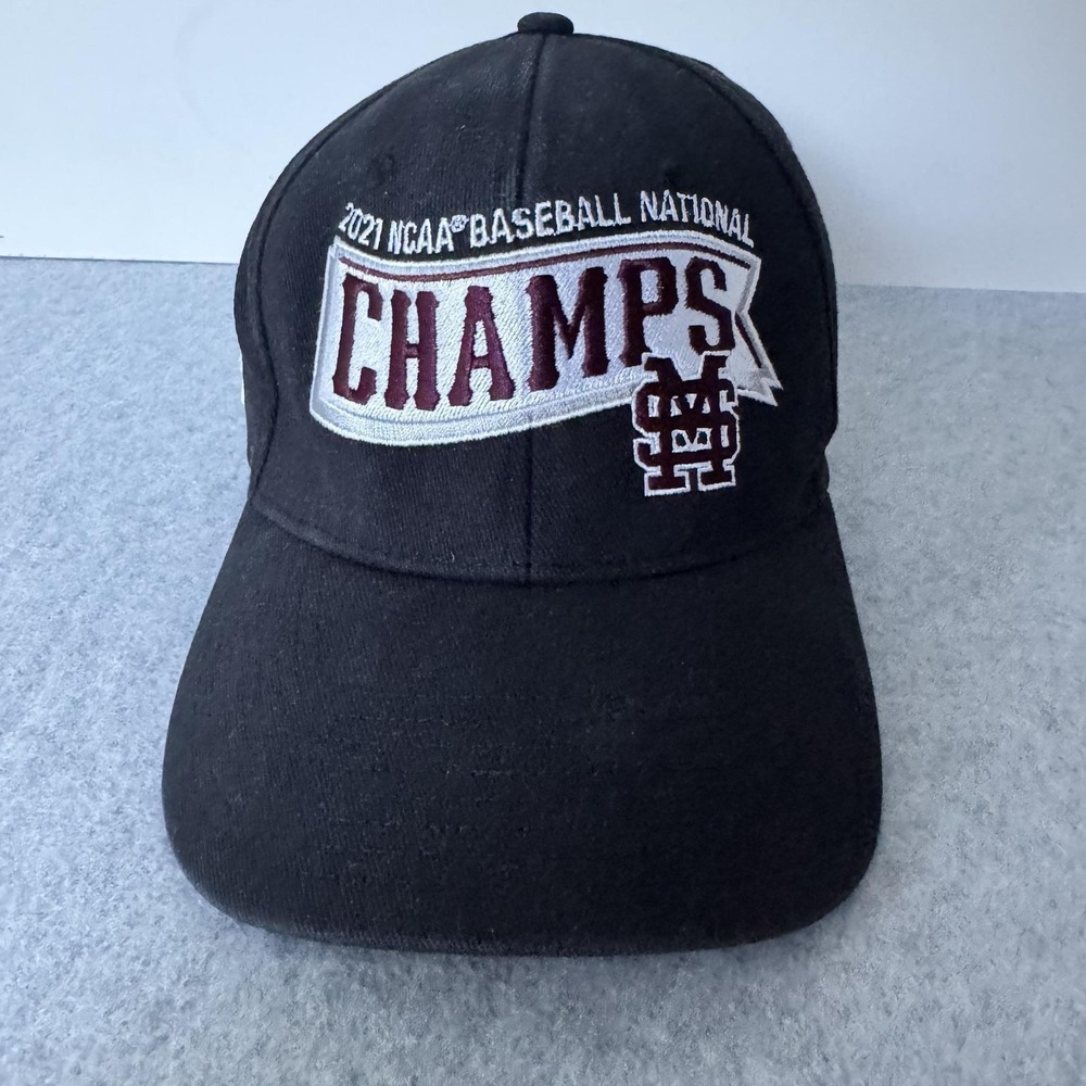 Mississippi State Bulldogs Hat Mens One Size NCAA Baseball Adidas 2021 Champs